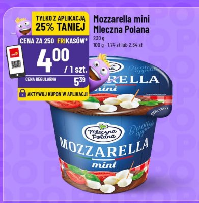 Mozzarella mini Mleczna Polana promocja w POLOmarket