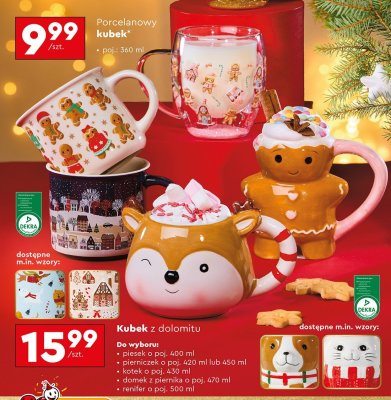 Kubek porcelanowy różne wzory promocja w Biedronka