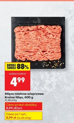 Mięso mielone wieprzowe Kraina Mięs, 400 g promocja w Biedronka