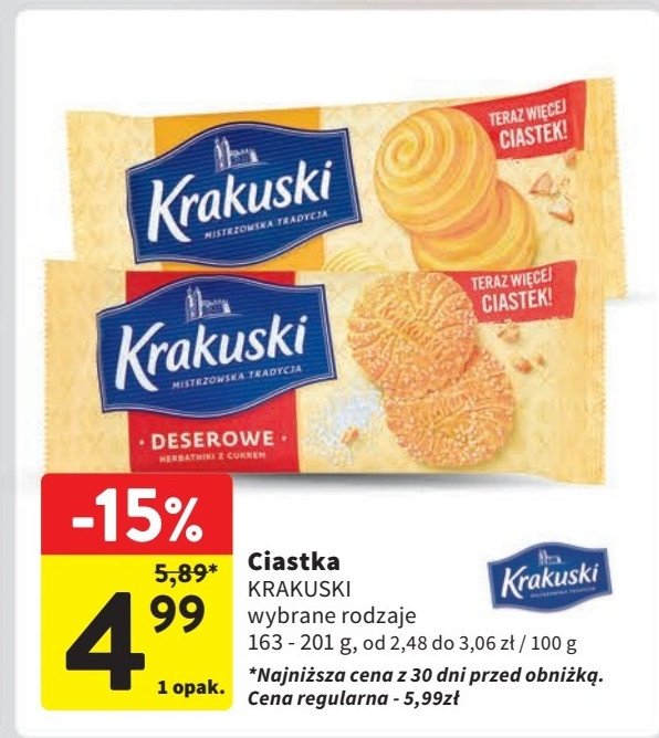 Ciastka maślane Krakuski bahlsen promocja