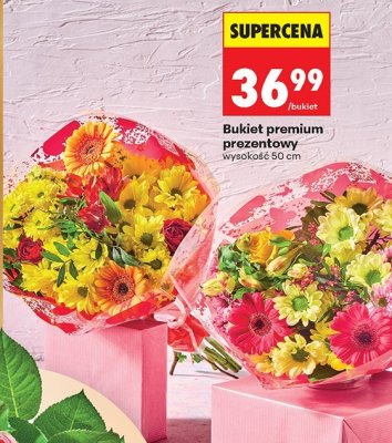 Bukiet premium prezentowy wysokość 50 cm promocja w Biedronka