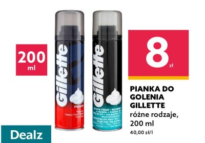 Pianka do golenia sensitive skin Gillette series promocja