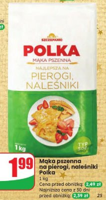 Mąka pszenna na pierogi, naleśniki  promocja w Dino