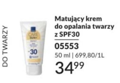 Krem matujący do opalania twarzy z SPF30 promocja w AVON