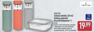 Szklana butelka 420 ml promocja w Aldi