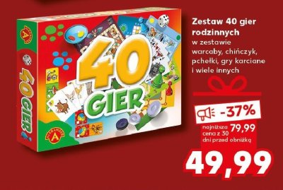 Zestaw 40 gier rodzinnych promocja w Kaufland