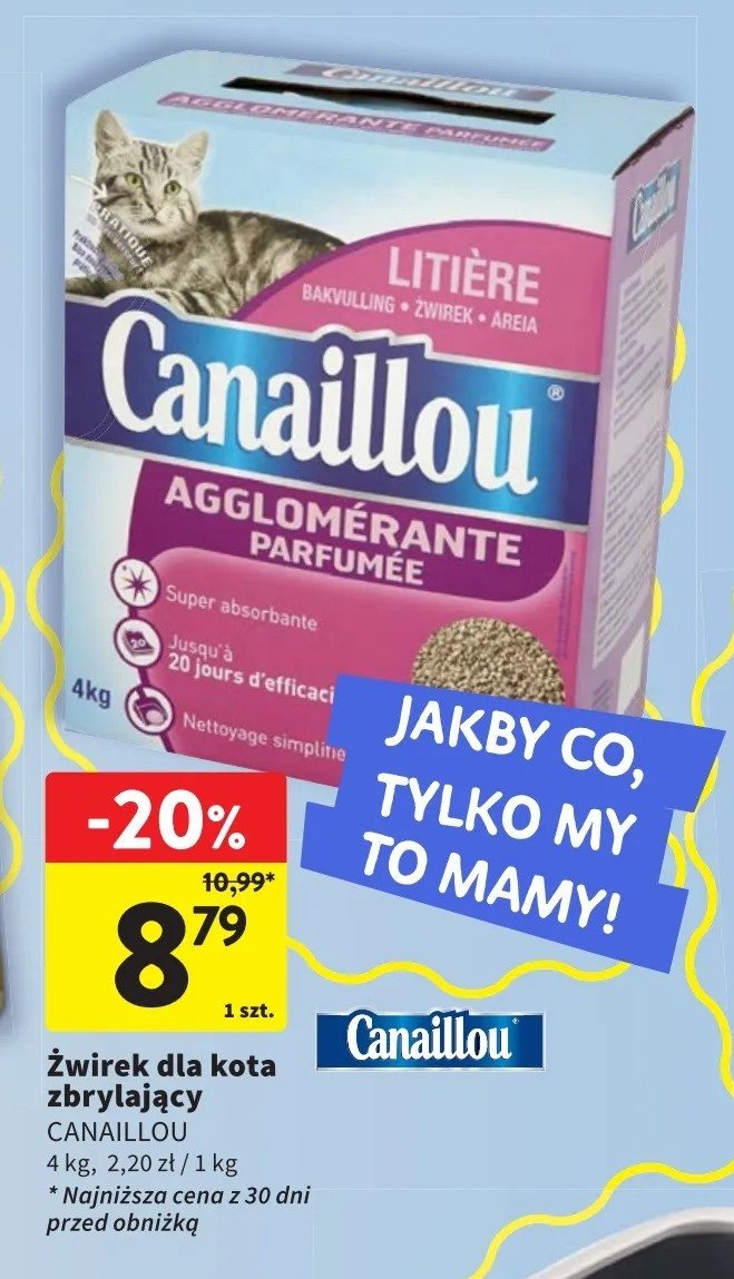 Żwirek dla kota zbrylający Canaillou promocja