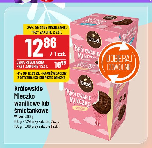 Królweskie mleczko śmietankowe Wawel królewskie mleczko promocja w POLOmarket