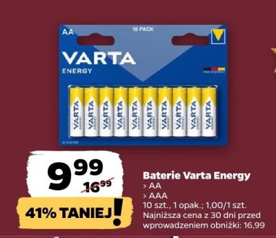Baterie Energy AA 10 szt. promocja w Netto