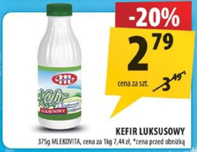 Kefir luksusowy Mlekovita promocja w Arhelan