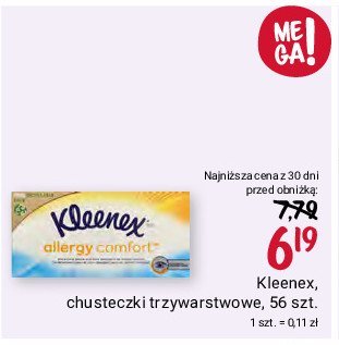 Chusteczki higieniczne KLEENEX ALLERGY COMFORT promocja