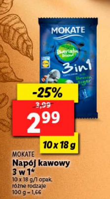 Kawa Mokate 3in1 barista blend brown sugar promocja