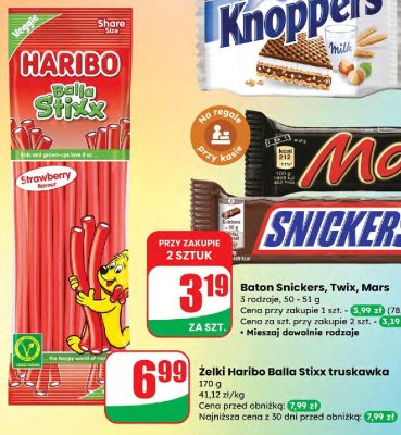 Wafel Knoppers różne rodzaje promocja w Dino