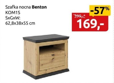 Szafka nocna Benton KOM1S promocja w Black Red White