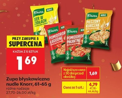 Zupa błyskawiczna nudle różne rodzaje promocja w Biedronka