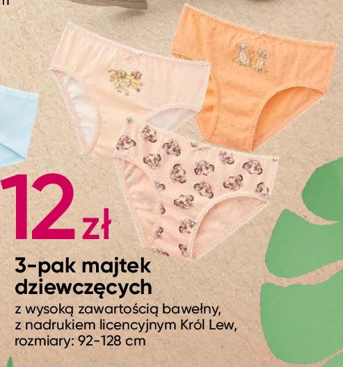 Majtki dziewczece król lew 92-128 cm promocja