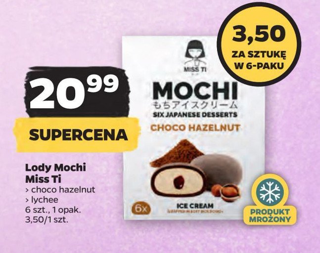 Lody mochi lychee Miss ti promocja