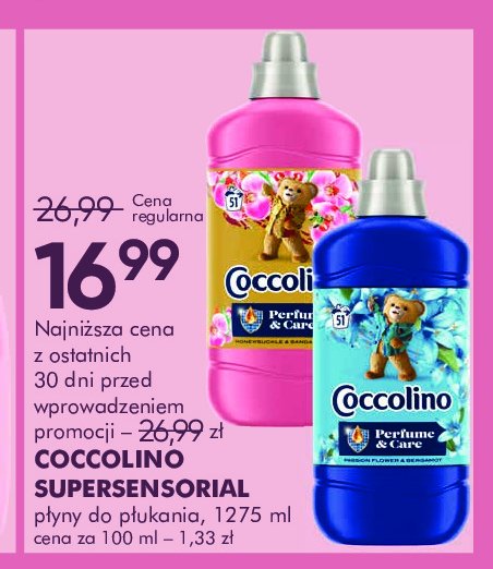 Płyn do płukania passion flower & bergamot Coccolino perfume & care promocja w Super-Pharm