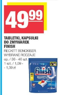 Tabletki, kapsułki do zmywarek Finish Reckitt Benckiser promocja w SPAR