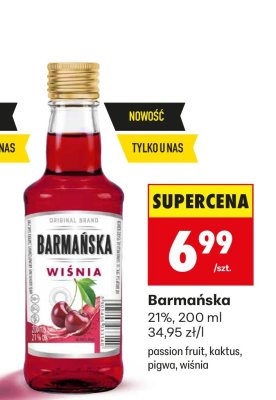 Likier Barmańska wiśnia 21% 200 ml promocja w Biedronka