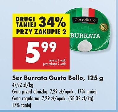 Ser burrata Gustobello promocja