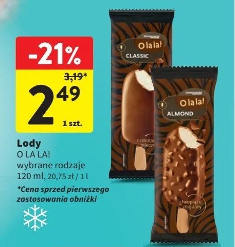 Lód almond O la la! promocja