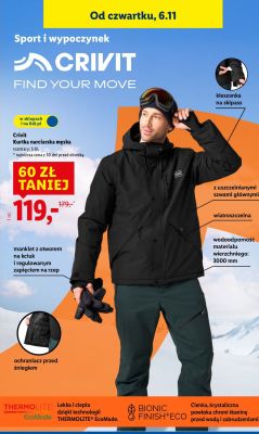 Kurtka narciarska męska Crivit promocja w Lidl