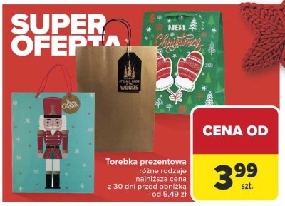 Torebka prezentowa, różne rodzaje Carrefour promocja w Carrefour