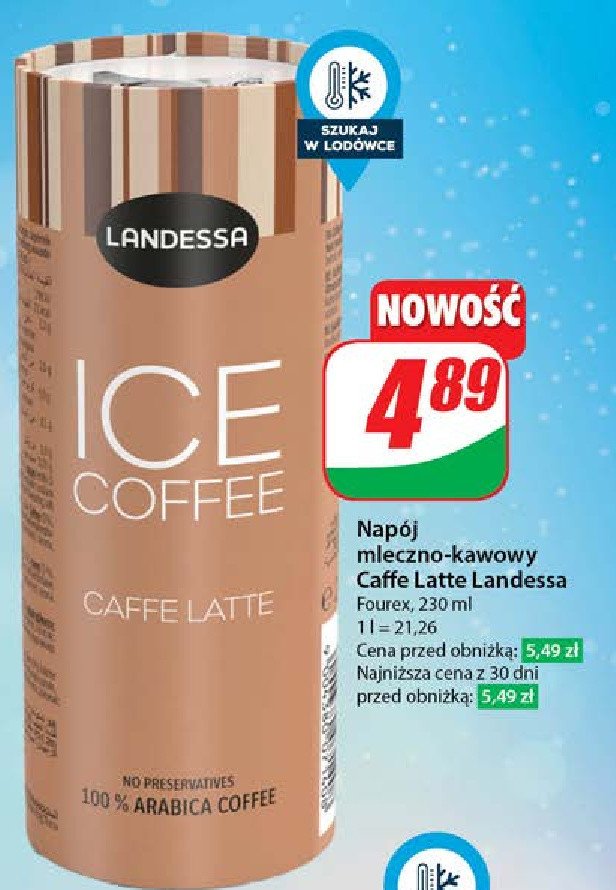 Kawa mrożona caffe latte LANDESSA ICE COFFEE promocja