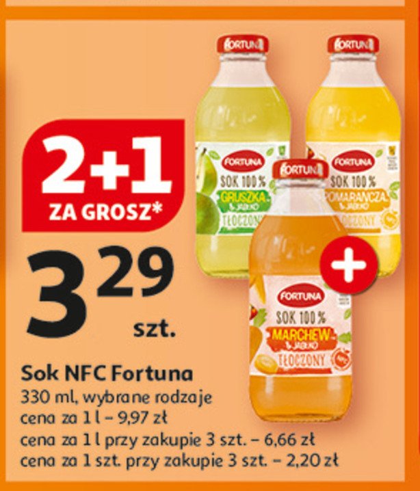 Sok pomarańcza jabłko Fortuna promocja