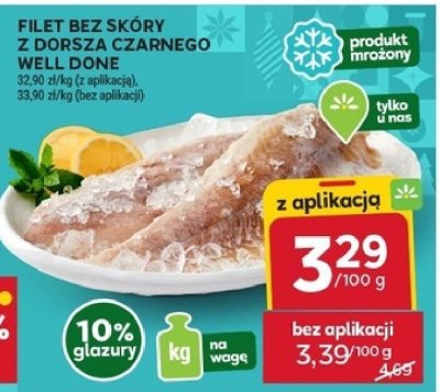 Filet bez skóry z dorsza czarnego Well Done promocja w Stokrotka