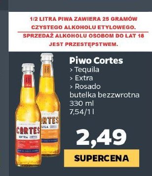 Piwo Cortes extra promocja