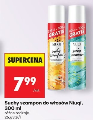 Suchy szampon do włosów Niuqi, 300 ml promocja w Biedronka