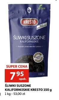 Śliwki suszone kalifornijskie Kresto select promocja