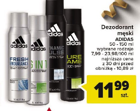 Dezodorant Adidas men pure game Adidas cosmetics promocja w Carrefour