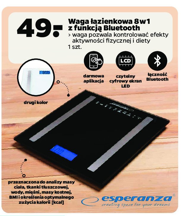Waga 艂azienkowa 8w1 Esperanza promocja