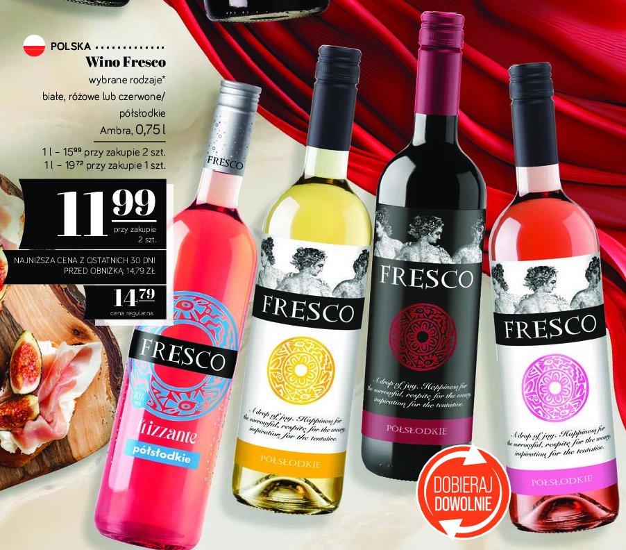 Wino Fresco semi sweet promocja w POLOmarket