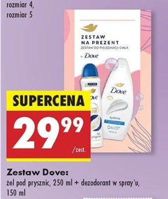 Zestaw w pudełku: żel pod prysznic hydrate 250 ml + dezodorant original 150 ml Dove zestaw promocja