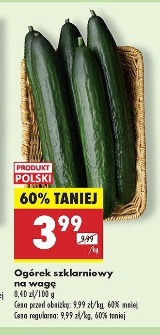 Ogórek szklarniowy krótki promocja
