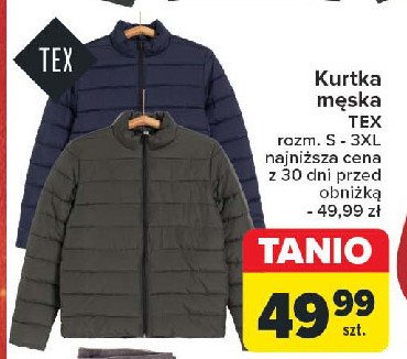 Kurtka męska s-3xl Tex promocja w Carrefour Market