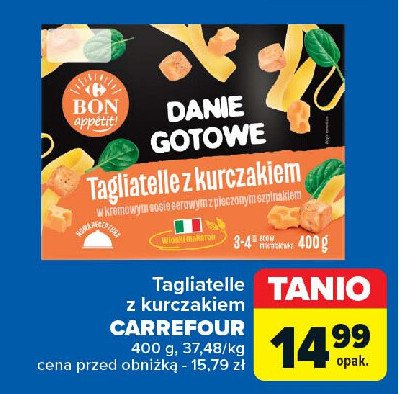 Tagliatelle z kurczakiem Carrefour bon appetit! promocja w Carrefour Market