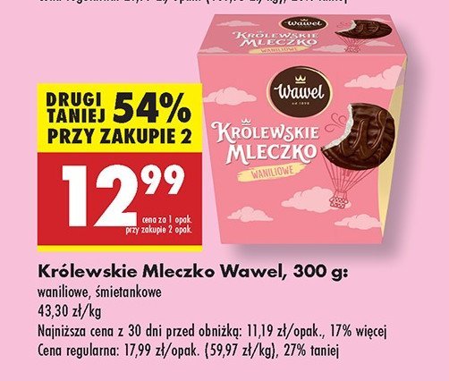 Królweskie mleczko śmietankowe Wawel królewskie mleczko promocja