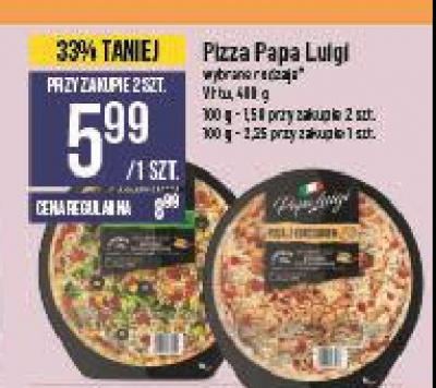 Pizza wegetariańska Papa luigi promocja