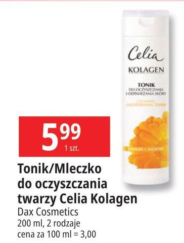 Mleczko do demakijażu + świetlik Celia kolagen promocja