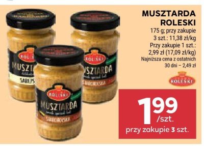 Musztarda Roleski różne rodzaje promocja w Stokrotka