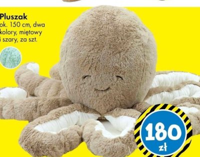 Pluszak ok. 150 cm, dwa kolory, miętowy i szary promocja w Tedi