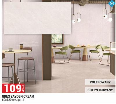 Płytka GRES ZAYDEN CREAM 60x120 cm gat. I promocja w Merkury Market