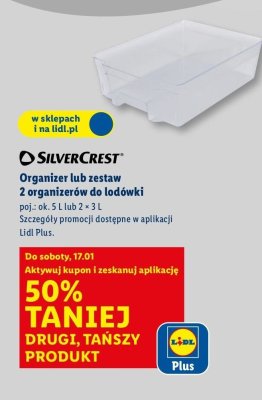 Organizer / zestaw 2 organizerów do lodówki SilverCrest promocja