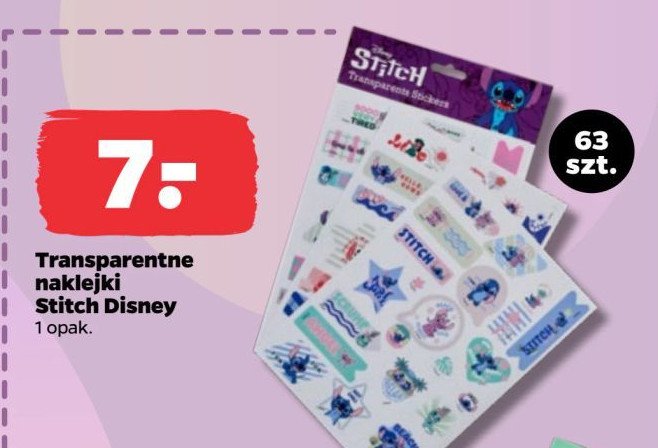Naklejki transparentne stitch promocja w Netto