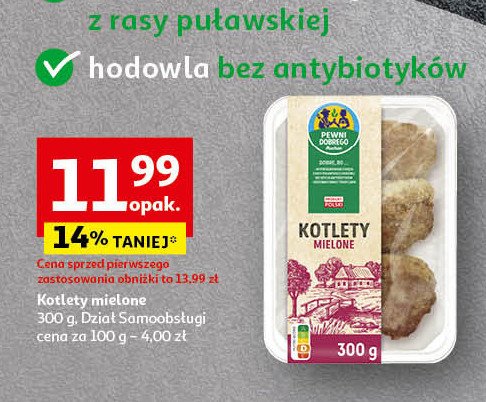 Kotlety mielone Auchan pewni dobrego promocja